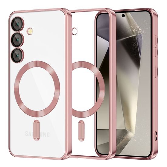 Techsuit Luxury Crystal MagSafe, Samsung Galaxy S25, růžový