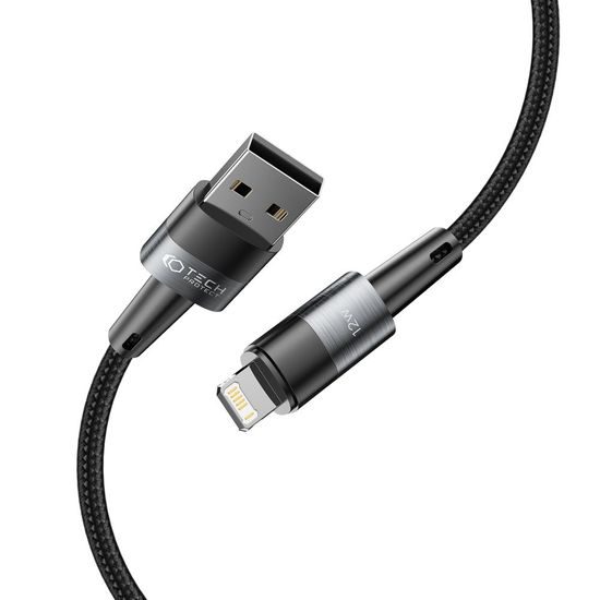 Tech-Protect UltraBoost Lightning kabel, 2,4 A, 0,25 m, šedý