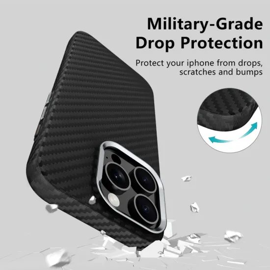 Tech-Protect Ion Carbon MagSafe, iPhone 16 Pro, Μαύρο-Ασημί