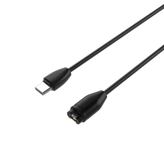 FIXED USB-C töltőkábel Garmin Forerunner / Fenix / Venu / Vívoactive / Instinct készülékekhez, 2m, fekete