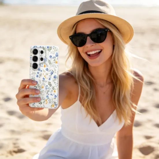 Tech-Protect FlexAir Schutzhülle für Samsung Galaxy S26 Ultra - Flexibles TPU Case - Wiesenblumen