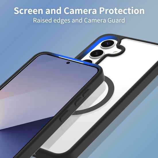 JP MagFit Clear MagSafe Θήκη με Μαγνήτη N52, Samsung Galaxy S24, μαύρη