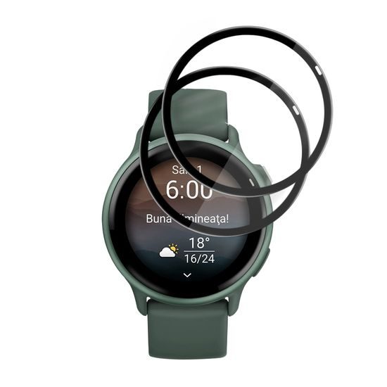Techsuit Nano Flex, Garmin vivoactive 6, 2 τεμάχια, μαύρο
