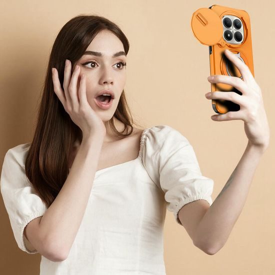 Husă Camslide Stand, Xiaomi Redmi Note 15 Pro 5G, portocaliu
