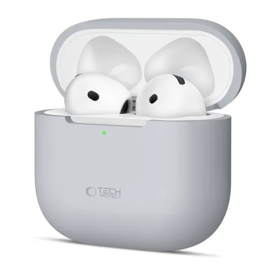 Tech-Protect Σιλικονένια Θήκη, Apple AirPods 4, Γκρι