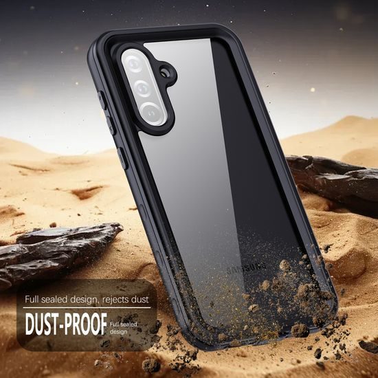 Samsung Galaxy A36 / A37 5G vandeniui atsparus dėklas – ShellBox IP68 – juoda