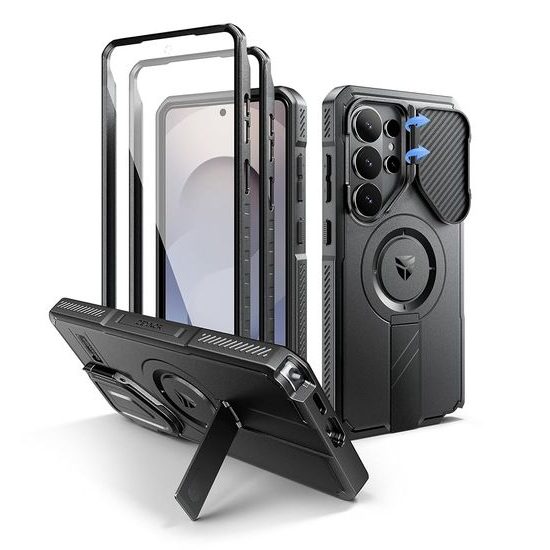 Dexnor MagSafe 360 Kickstand Camprotector etui Samsung Galaxy S26 Ultra, črn