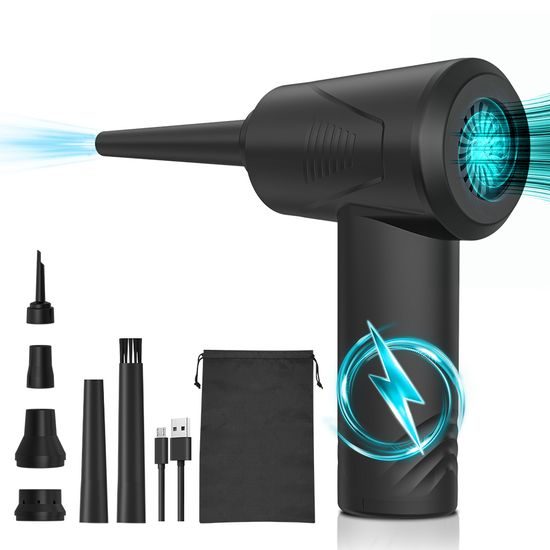 Air Duster φορητός ηλεκτρικός φυσητήρας σκόνης 3σε1 με επαναφόρτιση και 3 επίπεδα ισχύος