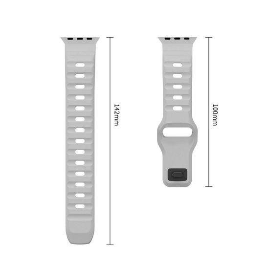Tech-Protect Silicone Line narukvica, Apple Watch 8 / 9 / 10 / 11 / 12 / SE / Ultra (44 / 45 / 46 / 49 mm), siva