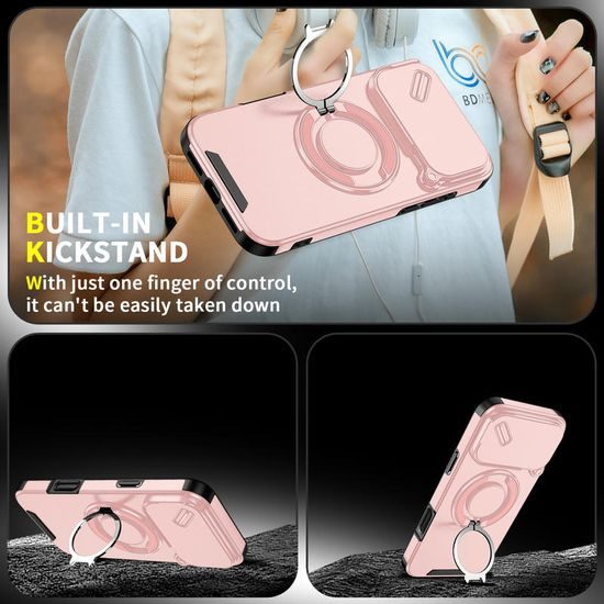 Custodia Camslide Stand, iPhone 17 Pro Max, rosa