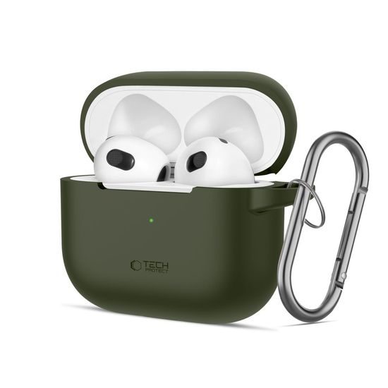 Tech-Protect Θήκη Σιλικόνης, Apple AirPods 3, πράσινη