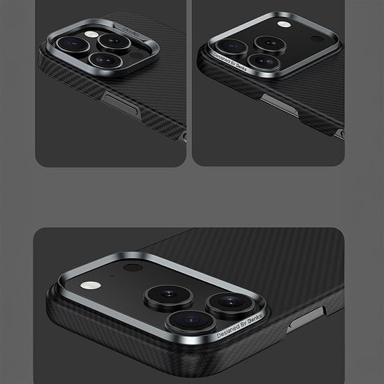 Benks Magnetic Armor Air Kevlar husă Metal Frame, iPhone 17 Pro / 18 Pro, negru