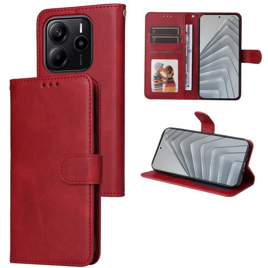 Μαγνητική Θήκη, Xiaomi Redmi Note 14 4G, κόκκινη