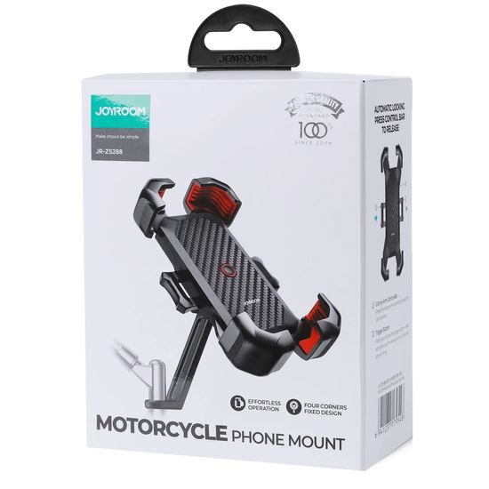 Joyroom suport de telefon negru pentru motociclete (JR-ZS288-m)