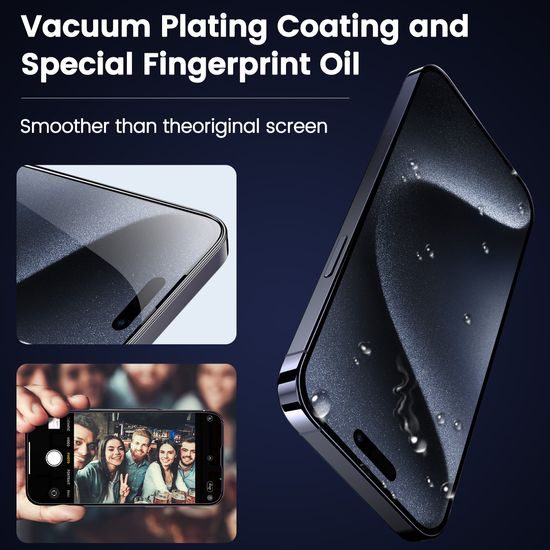 JP SimpleFlow Privacy Σκληρυμένο γυαλί με εύκολη εφαρμογή, Samsung Galaxy S25 Plus