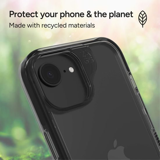 ZAGG Santa Cruz Kickstand προστατευτικό κάλυμμα, iPhone 13 / 14 / 15 / 16e / 17e, μαύρο