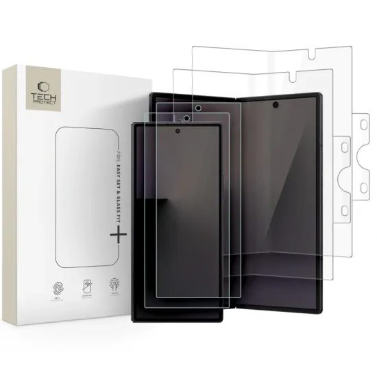 Tech-Protect Easy Set Foil & Glass Fit+, Ochranná sada 4v1, Samsung Galaxy Z Fold 8 Ultra