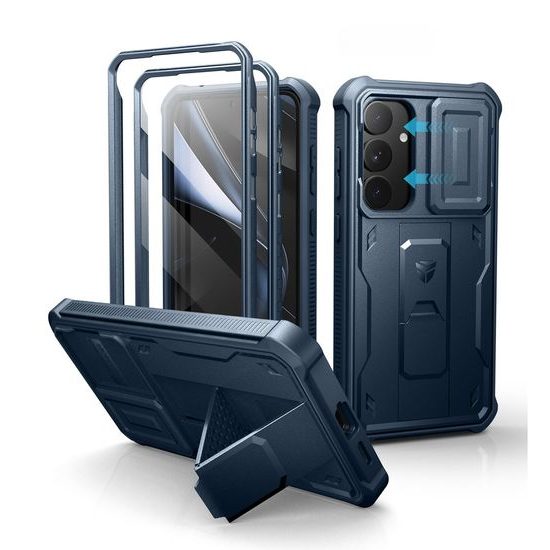 Dexnor 360 Kickstand Camprotector Θήκη Samsung Galaxy S25 Plus, Μπλε