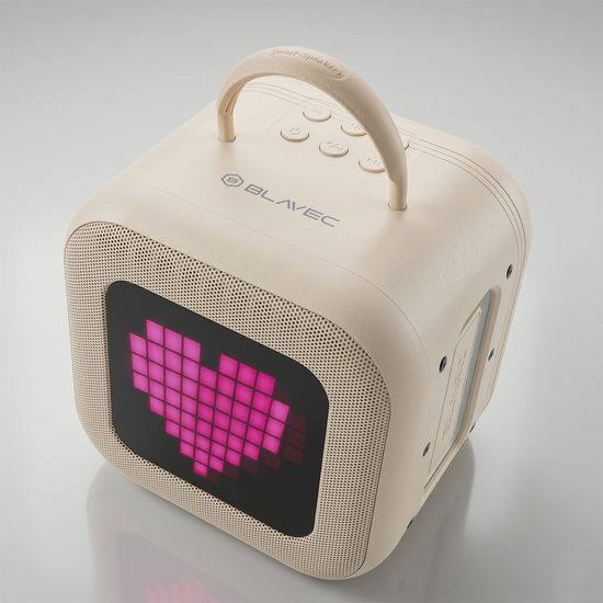 Blavec WS-09 Přenosný karaoke set se 2 mikrofony, 10 W, béžový