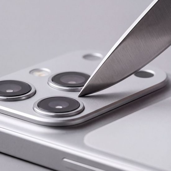 iPhone 18 Pro kaamerakaitse – Tech-Protect Camalloy Fit+ – hõbedane