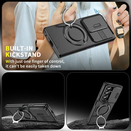 Husă Camslide Stand, Samsung Galaxy Z Fold 8 Ultra, negru