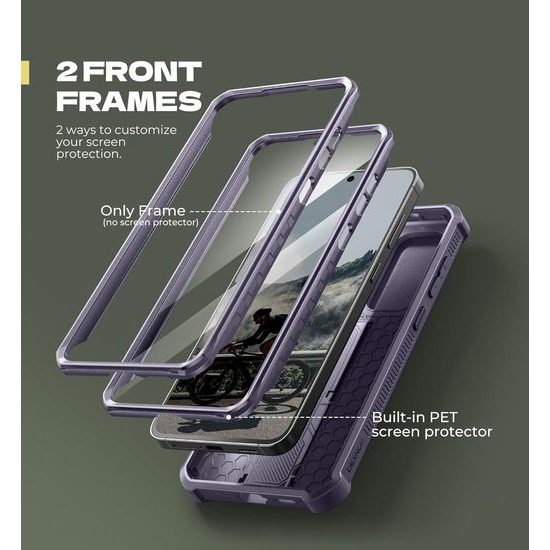 Dexnor 360 Kickstand Camprotector obal Samsung Galaxy S25 FE, fialový