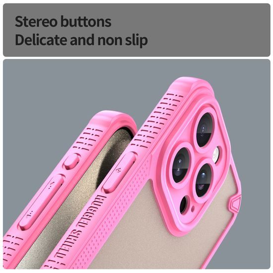 ArmorShield Hybrid Case, iPhone 15 Pro, ροζ