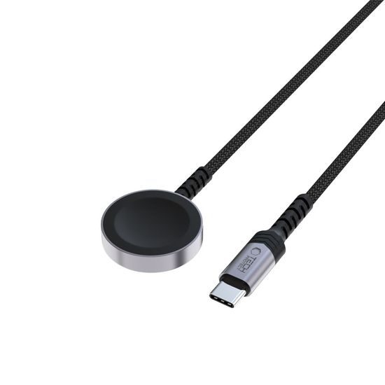 Tech-Protect UltraBoost MC01 Magnetický nabíjací kábel pre Apple Watch - USB-C, 1,2 m, čierny