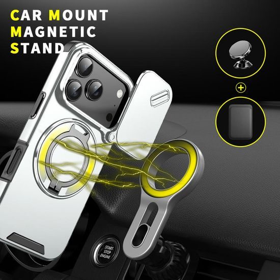 Camslide Stand etui, iPhone 17 Pro, srebrn