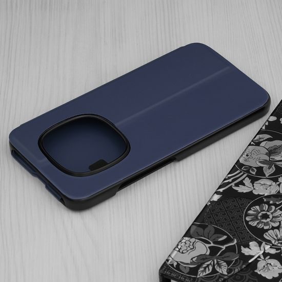 Xiaomi Redmi Note 15 Pro 5G odinis atverčiamas dėklas su langeliu – mėlyna