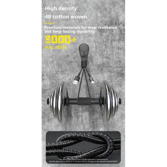 Dudao L9T USB Kabel USB-A auf USB-C für schnelles Laden - 5A - 1m - Schwarz