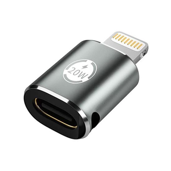 Techsuit Premium OTG προσαρμογέας TitanCoreX (A11) USB-C - Lightning, γκρι