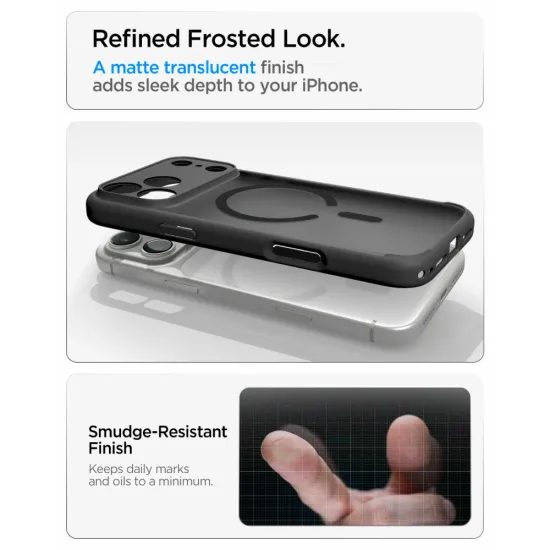 Spigen Ultra Hybrid Mag s MagSafe, iPhone 17 Pro Max / 18 Pro Max, frost black