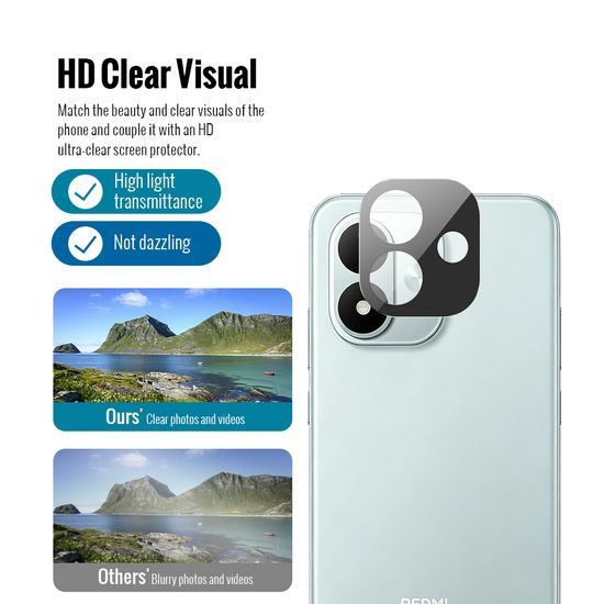 JP 5D Combo pack, Set 2 folii sticlă securizată 5D și 2 protecții cameră foto, Xiaomi Redmi Note 17 4G