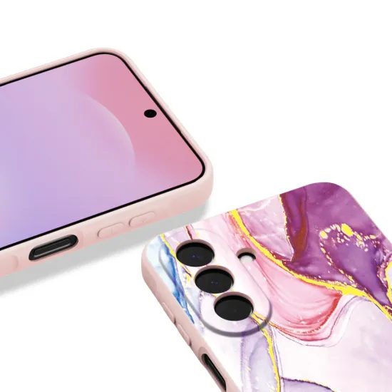 Tech-Protect Icon Schutzhülle für Samsung Galaxy A27 5G - Silikon Case mit Mikrofaser - Marble