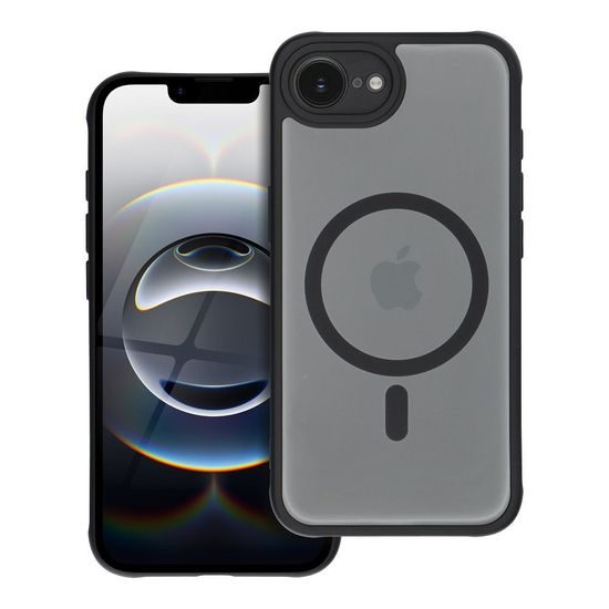 Full Matte Mag Cover с MagSafe, iPhone 16e, черен