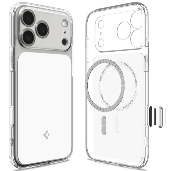 Spigen Ultra Hybrid "T" Mag s MagSafe, iPhone 17 Pro / 18 Pro, biely