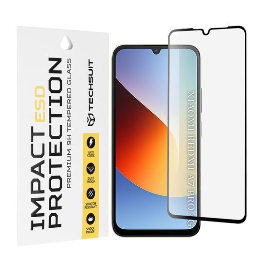 Techsuit ESD Zaštitno kaljeno staklo, Xiaomi Redmi A7 Pro 4G, crno