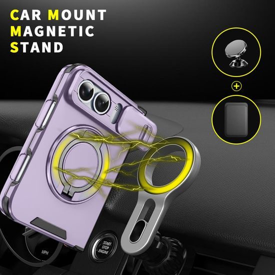 Camslide Stand etui, iPhone Duo, vijolična
