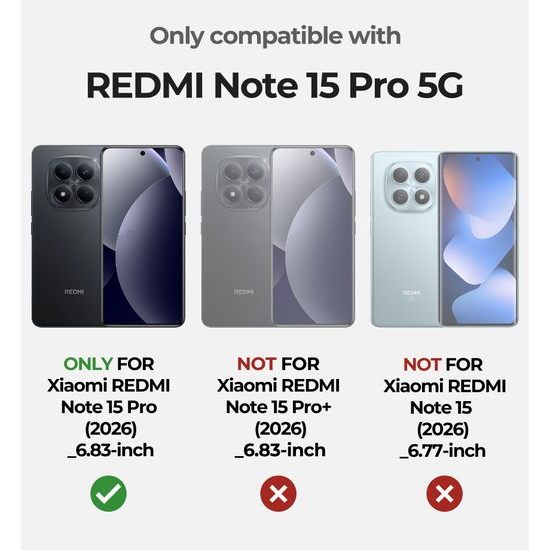 Husă Dexnor 360 Kickstand Camprotector Xiaomi Redmi Note 15 Pro 5G, albastră