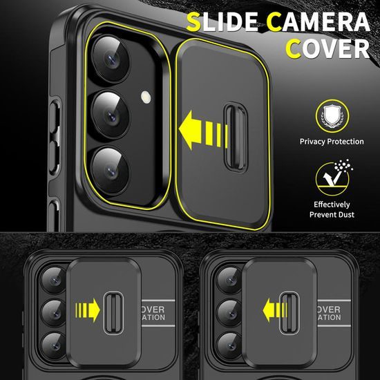 Husă Camslide Stand, Samsung Galaxy S25 FE / S26 FE, negru