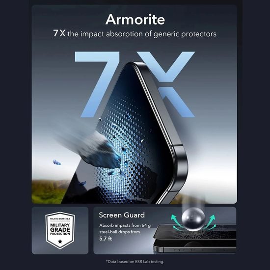 ESR Privacy Armorite Σκληρυμένο Γυαλί UltraFit, iPhone 17 Pro, 3 τεμάχια