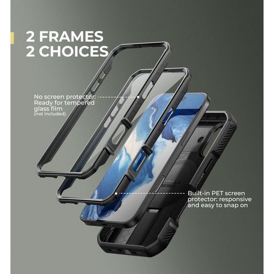 Dexnor MagSafe 360 Kickstand Camprotector obal iPhone 16, čierny