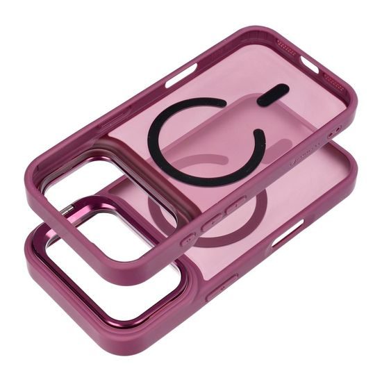 iPhone 17 Pro / 18 Pro dėklas – Forcell F-Protect Shadow Stand Premium MagSafe su stovu – raudona