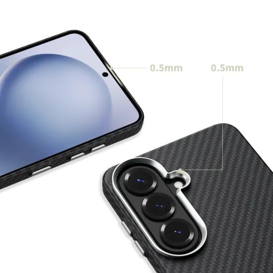 Tech-Protect Ion Carbon MagSafe, Samsung Galaxy S26, μαύρο-ασημί