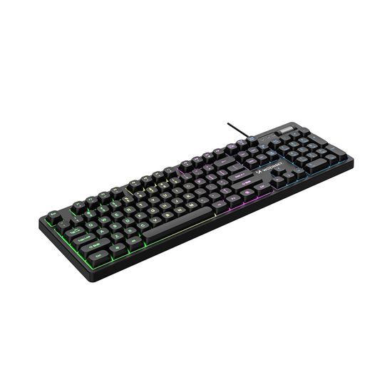 Wozinsky WKG-200 RGB Gaming Πληκτρολόγιο με ροδέλα για κύλιση, μαύρο