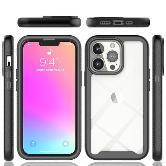 Techsuit Defense360 Pro + Zaščitna folija, iPhone 14 Pro Max, črna