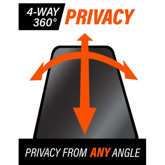 JP 4-Way Privacy 360° Sticlă securizată, iPhone 18 Pro Max, negru