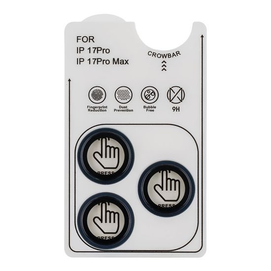OBAL:ME Camera Lens Protector voor iPhone 17 Pro / 17 Pro Max - Gehard glas - Donkerblauw