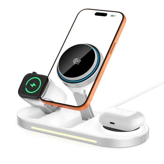 Tech-Protect A51 ArcticBoost 3in1 Kabelloses MagSafe Ladegerät - 25 W - Qi 2.2 - Weiß